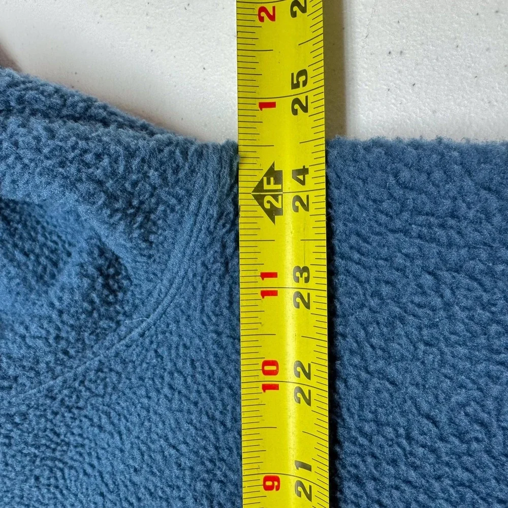 Orvis Fleece Jacket Mens Medium Blue Full Zip Sherpa‎ Pile Pockets Outdoor Logo